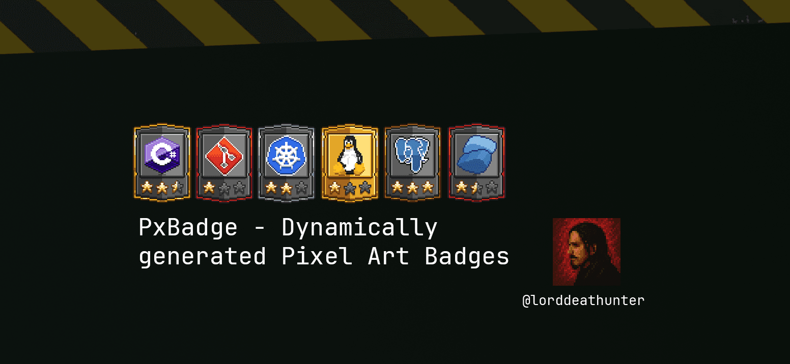 PxBadge - Dynamically generated Pixel Art Badges